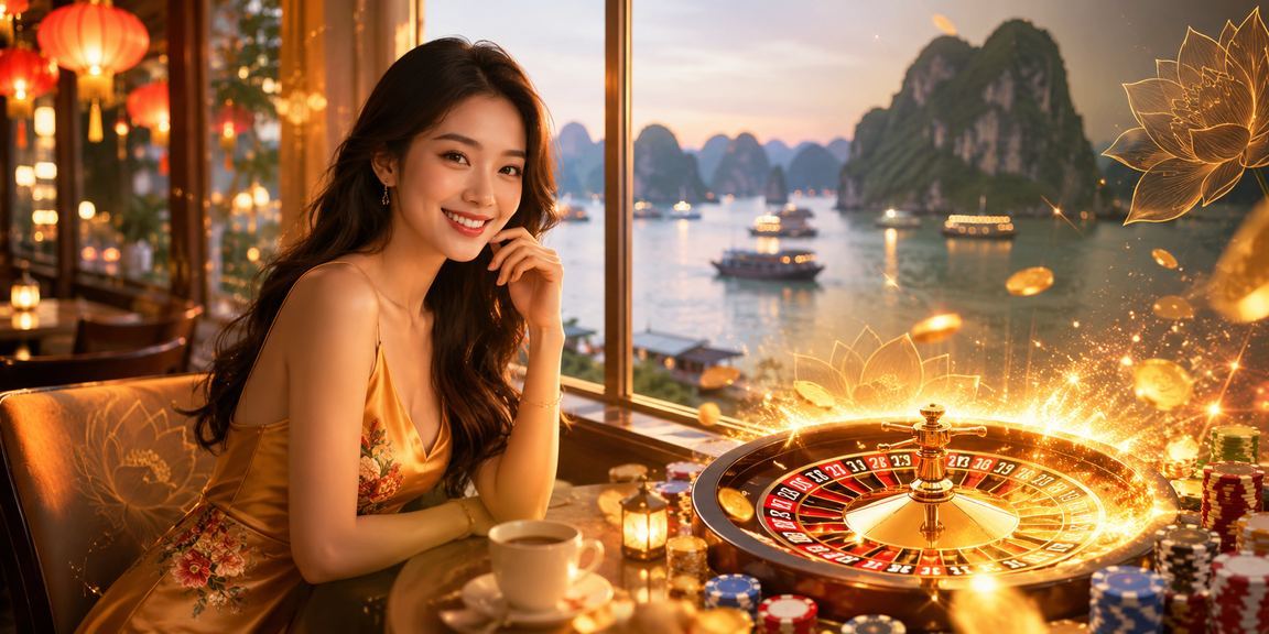 Người chơi thư giãn tại Hạ Long vừa uống cà phê vừa theo dõi ván Roulette trực tuyến